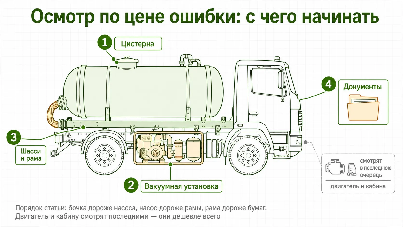 Вмятина внутрь цистерны - след работы с длинным рукавом