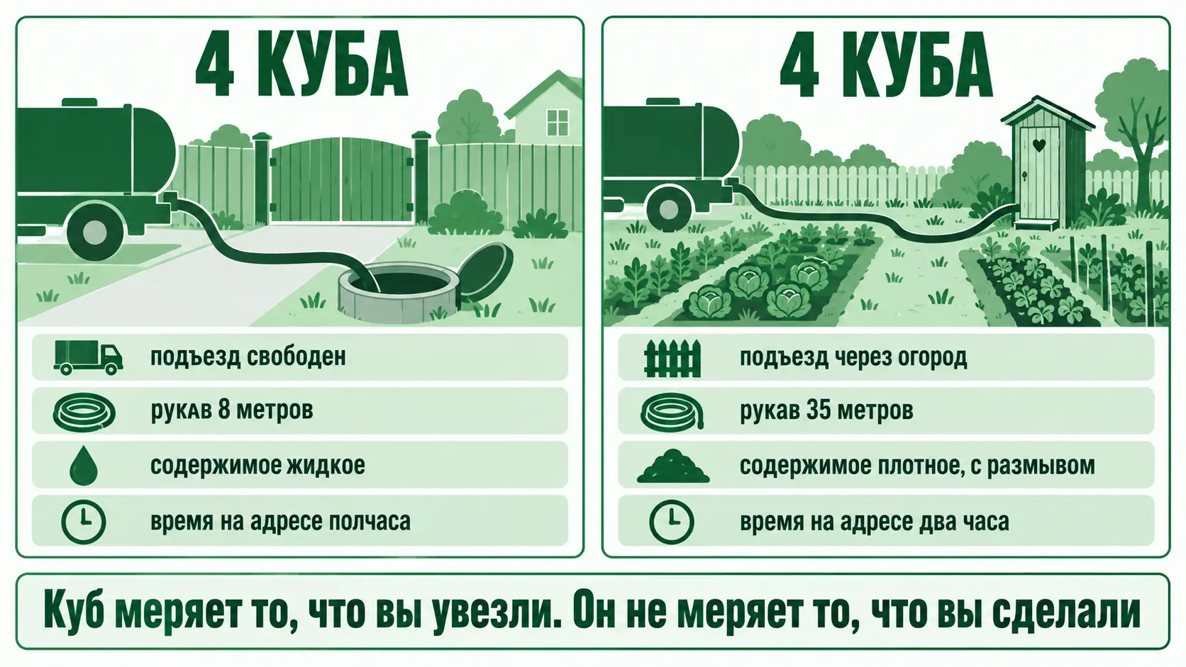 Одинаковый объем и совершенно разная работа