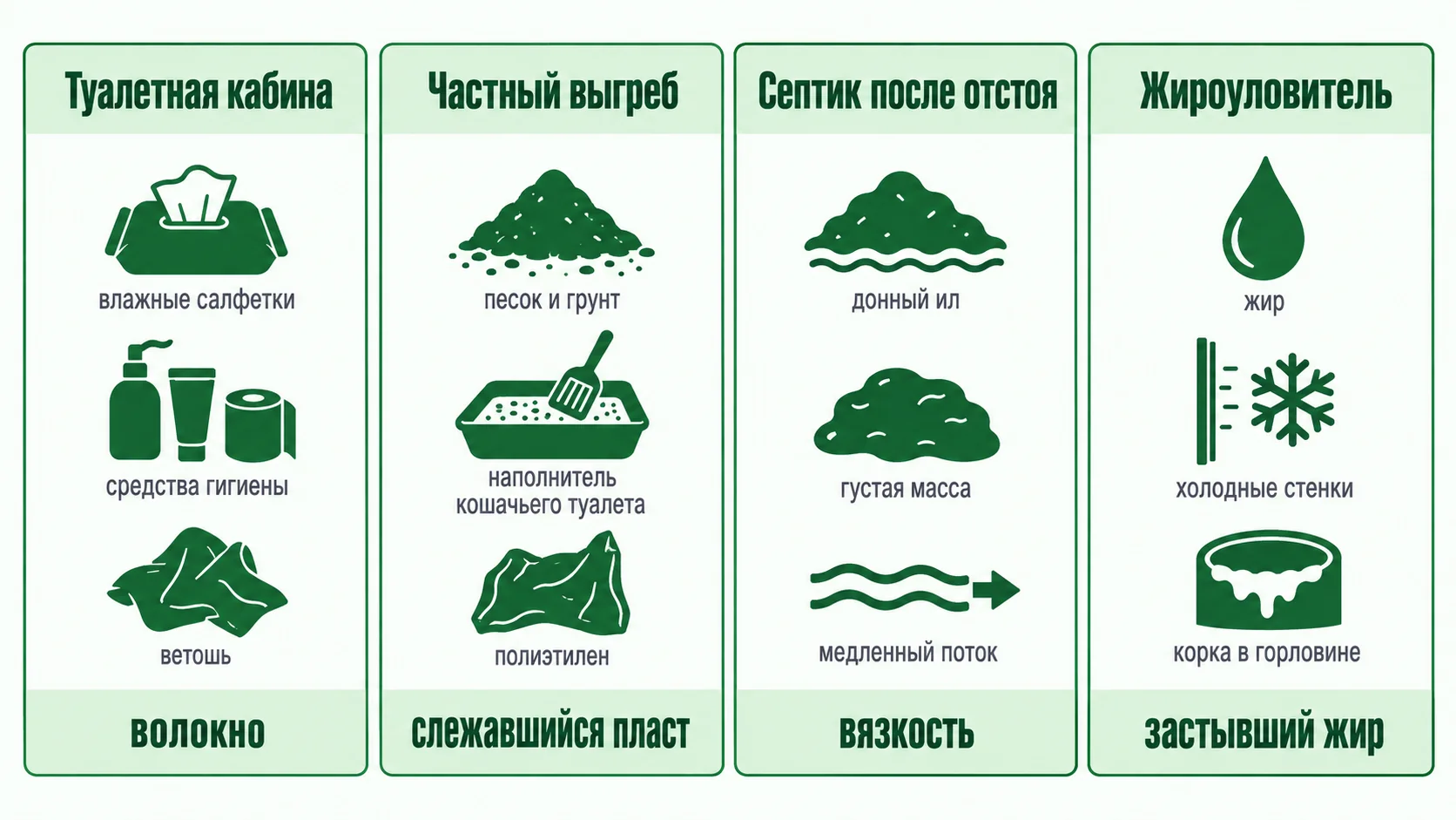 Чем отличаются засоры на разных объектах